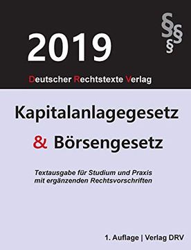 portada Kapitalanlagegesetz und Börsengesetz (en Alemán)