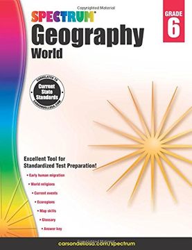 portada Spectrum Geography, Grade 6: World