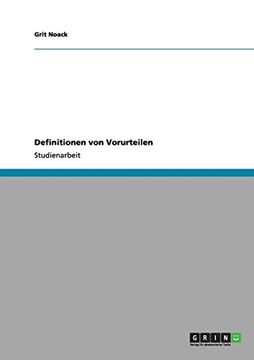 portada Definitionen von Vorurteilen (German Edition)