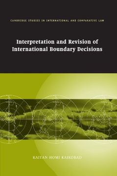 portada Interpretation and Revision of International Boundary Decisions (Cambridge Studies in International and Comparative Law) (en Inglés)