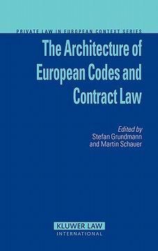 portada the architecture of european codes and contract law