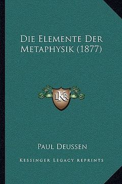 portada Die Elemente Der Metaphysik (1877) (en Alemán)