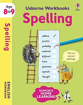 portada Usborne Workbooks Spelling 8-9 (en Inglés)