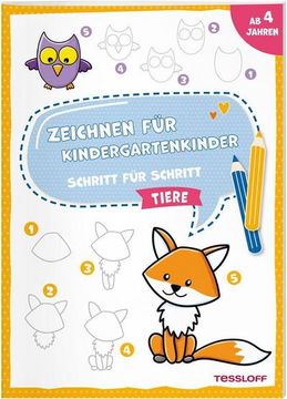portada Zeichnen für Kindergartenkinder. Schritt für Schritt. Tiere: Für Kinder ab 4 Jahren (en Alemán)