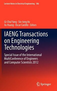 portada iaeng transactions on engineering technologies: special issue of the international multiconference of engineers and computer scientists 2012