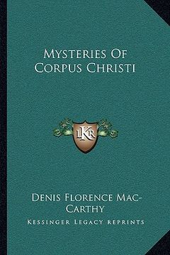 portada mysteries of corpus christi (en Inglés)