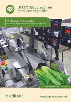 portada Elaboración de Productos Vegetales. Inav0109 - Fabricación de Conservas Vegetales