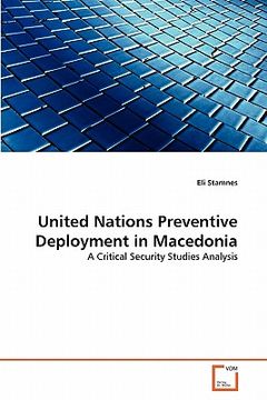 portada united nations preventive deployment in macedonia (en Inglés)