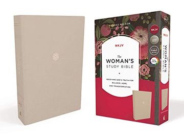 portada The Nkjv, Woman's Study Bible, Cloth Over Board, Cream, Full-Color, Thumb Indexed: Receiving God's Truth for Balance, Hope, and Transformation (en Inglés)