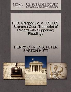portada h. b. gregory co. v. u.s. u.s. supreme court transcript of record with supporting pleadings (in English)