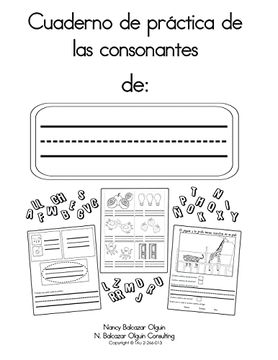 portada Cuaderno de Práctica de las Consonantes (in Spanish)