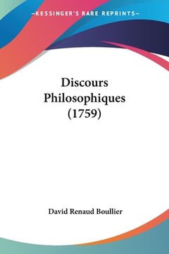 portada Discours Philosophiques (1759) (en Francés)