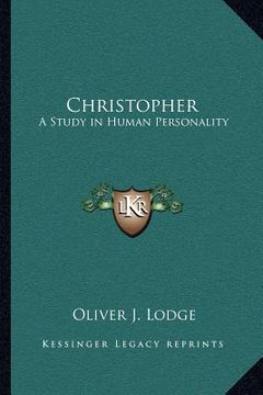 portada christopher: a study in human personality (en Inglés)