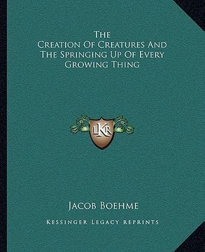 portada the creation of creatures and the springing up of every growing thing