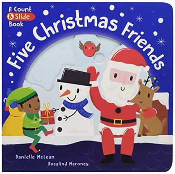 portada Five Christmas Friends (a Count & Slide Book) (en Inglés)