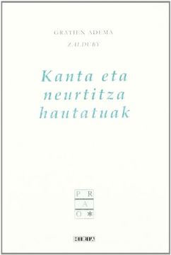 portada Kanta eta Neurtitza Hautatuak (Parnasoa) (in Basque)