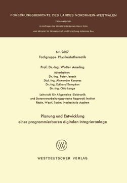 portada Planung und Entwicklung einer programmierbaren digitalen Integrieranlage (Forschungsberichte des Landes Nordrhein-Westfalen) (German Edition)