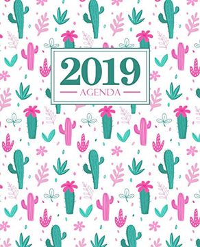portada Agenda 2019: 19X23Cm: Agenda 2019 Semainier Français: Cactus 6095 