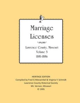 portada Lawrence County Marriages 1881-1886 (en Inglés)