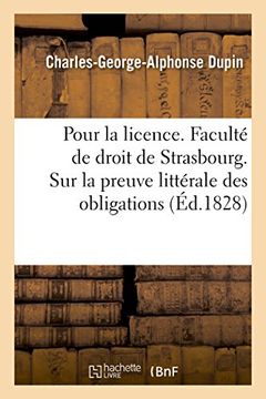portada Pour la licence. Faculté de droit de Strasbourg (French Edition)