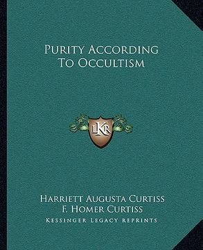 portada purity according to occultism (en Inglés)
