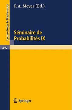 portada Séminaire de Probabilités IX: Université de Strasbourg (en Francés)