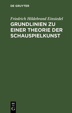 portada Grundlinien zu Einer Theorie der Schauspielkunst (en Alemán)