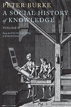 portada a social history of knowledge ii