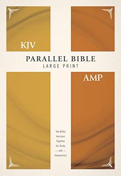 portada Kjv, Amplified, Parallel Bible, Large Print, Hardcover, red Letter Edition: Two Bible Versions Together for Study and Comparison (Zondervan) (en Inglés)