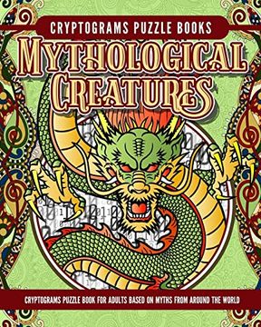 portada Cryptogram Mythology Puzzle Books: Cryptogram Puzzle Book for Adults Based on Myths From Around the World (in English)