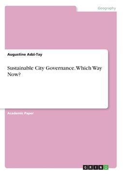 portada Sustainable City Governance. Which Way Now? (en Inglés)