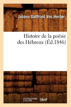 portada Histoire de la Poésie Des Hébreux (Éd.1846) (en Francés)