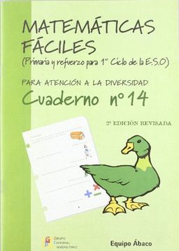 portada Matematicas Faciles 14 (Primaria y Refuerzo Para 1er Ciclo de la Eso). Para Atención a la Diversidad (in Spanish)