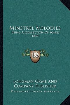 portada minstrel melodies: being a collection of songs (1839)