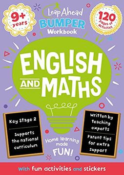 portada Leap Ahead Bumper Workbook: 9+ Years English and Maths (English Educational Books) 