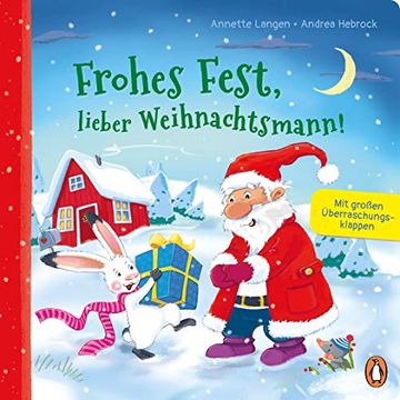 portada Frohes Fest, Lieber Weihnachtsmann! Pappbilderbuch mit Überraschungsklappen ab 2 Jahren (en Alemán)