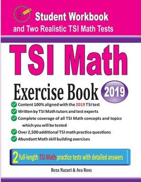 portada TSI Math Exercise Book: Student Workbook and Two Realistic TSI Math Tests (in English)