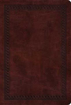 portada Esv Large Print Compact Bible (Trutone, Mahogany, Border Design) (en Inglés)