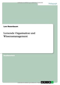 portada Lernende Organisation und Wissensmanagement