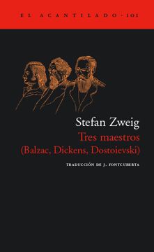portada Tres Maestros (Balzac, Dickens, Dostoievski)