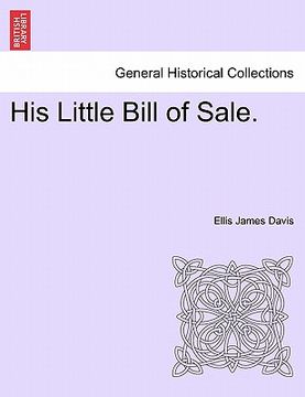 portada his little bill of sale. (en Inglés)