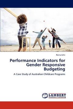 portada performance indicators for gender responsive budgeting (en Inglés)
