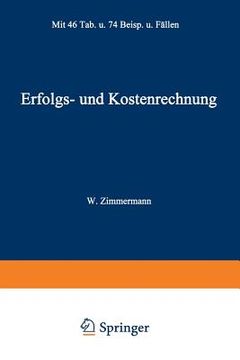 portada Erfolgs- Und Kostenrechnung (in German)