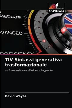 portada TIV Sintassi generativa trasformazionale (en Italiano)