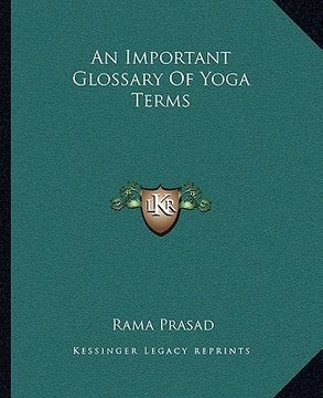 portada an important glossary of yoga terms (in English)