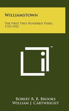 portada williamstown: the first two hundred years, 1753-1953