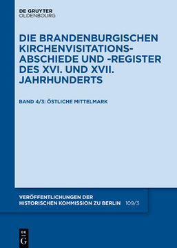 portada Die Mittelmark / Teil 3: Ã â Stliche Mittelmark (Verã Â¶Ffentlichungen der Historischen Kommission zu Berlin) (German Edition) [Hardcover ] (en Alemán)