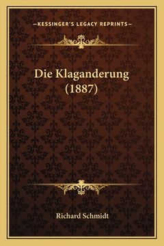 portada Die Klaganderung (1887) (en Alemán)