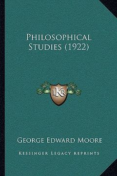 portada philosophical studies (1922)