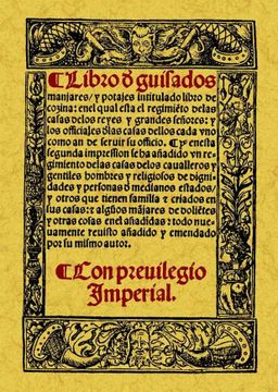 portada Libro de Guisados, Manjares y Potajes, Intitulado Libro de Cozina